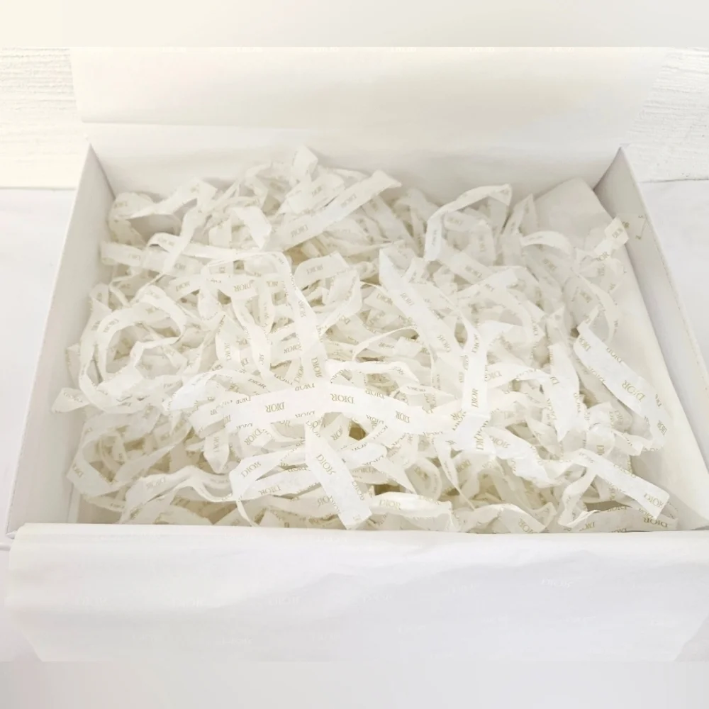 Christian Dior Nesting Storage Box with Stuffing in White and Gold NWOT